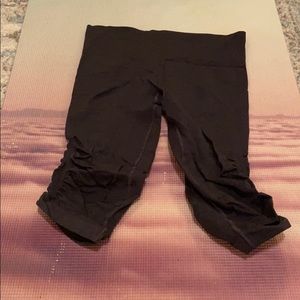 lululemon athletica dark gray ruched legging